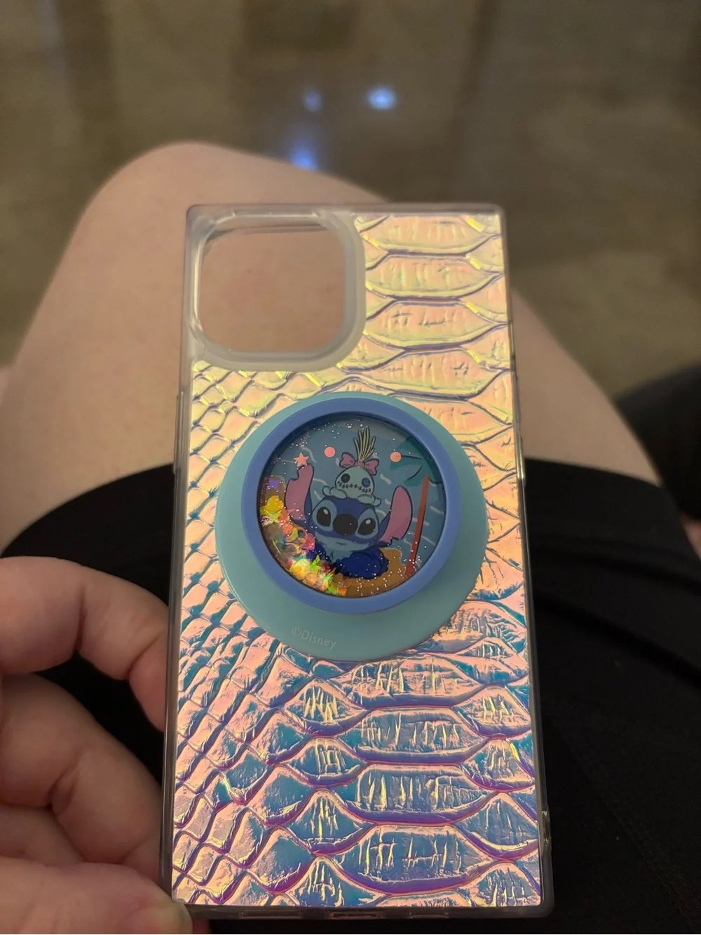 Disney Stitch Holographic Phone Case - Iridescent Pink/Purple